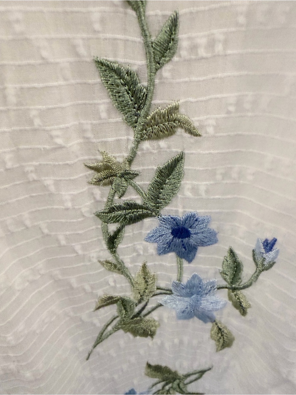 NWT Altar’d State White Blue Floral Lace Tie Strap Cottagecore Maxi Dress M - Picture 3 of 7
